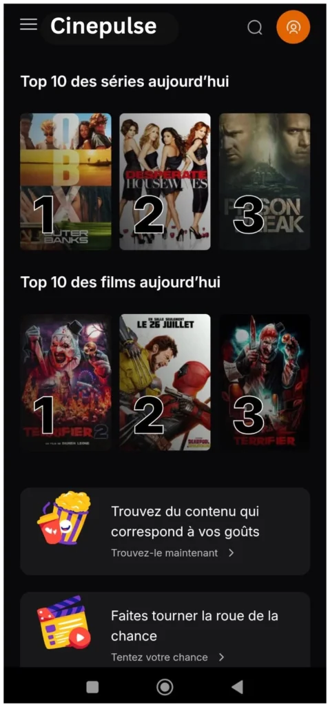 Cinepulse – Regardez des films et des séries TV en ligne 2 cinepulse 1x1